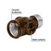 46511 - Portalámpara de baquelita, doble contacto, Volteck