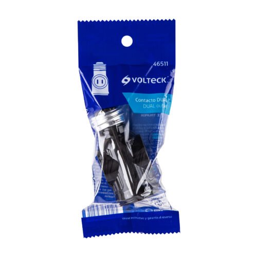 46511 - Portalámpara de baquelita, doble contacto, Volteck