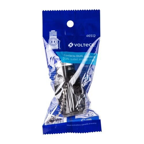 465123 46512 - Portalámpara de baquelita, cadena y doble contacto, Volteck