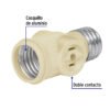 465141 46514 - Portalámpara de baquelita, con doble contacto, Volteck