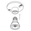 46518 - Portalámpara de baquelita, 2-1/4", Volteck