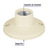 46519 - Portalámpara de baquelita, 3-1/2", Volteck