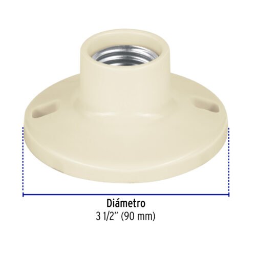 46519 - Portalámpara de baquelita, 3-1/2", Volteck