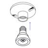 46519 - Portalámpara de baquelita, 3-1/2", Volteck