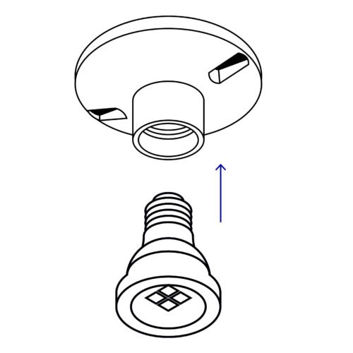 46519 - Portalámpara de baquelita, 3-1/2", Volteck