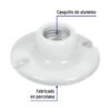 465231 46523 - Portalámpara de porcelana, 3-1/2", redonda, Volteck