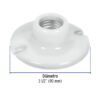 465232 46523 - Portalámpara de porcelana, 3-1/2", redonda, Volteck