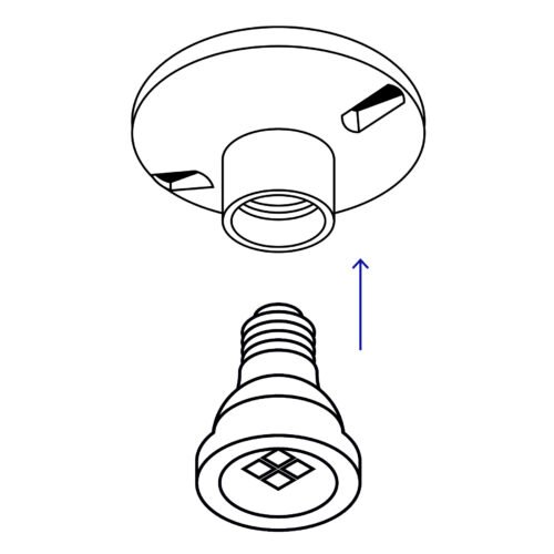 465233 46523 - Portalámpara de porcelana, 3-1/2", redonda, Volteck