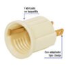 465252 46525 - Portalámpara de baquelita, con adaptador, marfil, Volteck