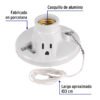 46526 - Portalámpara de porcelana, con ladrón y cadena, Volteck