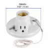 46526 - Portalámpara de porcelana, con ladrón y cadena, Volteck