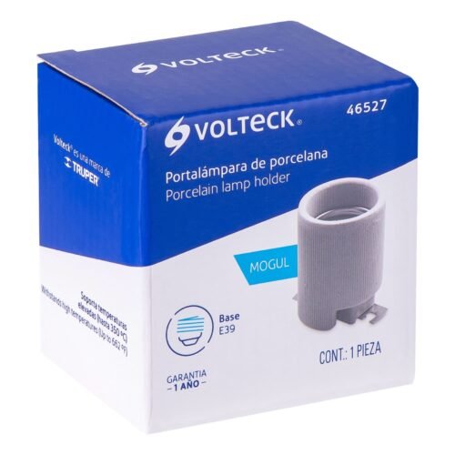 465273 46527 - Portalámpara de porcelana, base tipo Mogul (E39), Volteck