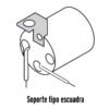 465292 46529 - Portalámpara de porcelana, soporte tipo escuadra, Volteck