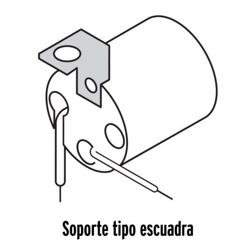 465292 46529 - Portalámpara de porcelana, soporte tipo escuadra, Volteck