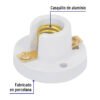 46531 - Portalámpara de porcelana para candil, Volteck
