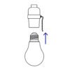 46533 - Portalámpara de baquelita, con interruptor de cadena,Volteck