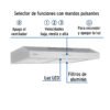 46536 - Campana extractora 60cm, empotrable, acero inoxidable, Foset