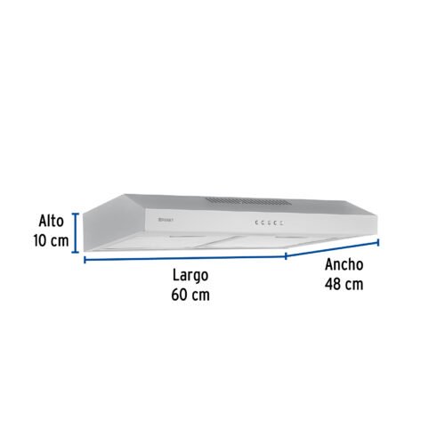 46536 - Campana extractora 60cm, empotrable, acero inoxidable, Foset
