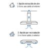 46536 - Campana extractora 60cm, empotrable, acero inoxidable, Foset