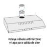 46536 - Campana extractora 60cm, empotrable, acero inoxidable, Foset