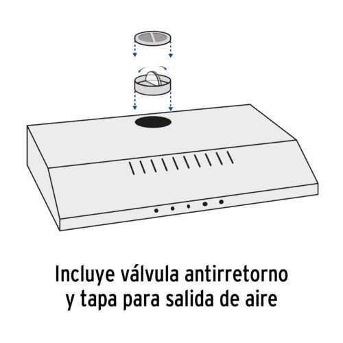 46536 - Campana extractora 60cm, empotrable, acero inoxidable, Foset