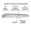 46537 - Campana extractora 80cm, empotrable, acero inoxidable, Foset