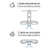 46537 - Campana extractora 80cm, empotrable, acero inoxidable, Foset