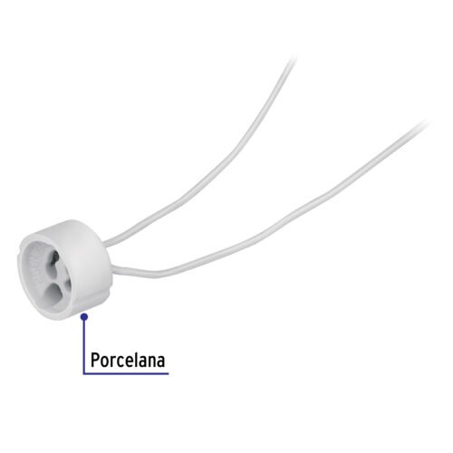 465401 46540 - Portalámpara de porcelana para base GU10, Volteck