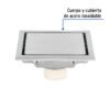 46543 - Resumidero reversible de 4", anti olores, acero inox, Aqua