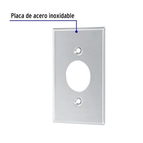 465461 46546 - Placa de Acero Inoxidable para contacto sencillo, Standard
