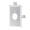 465462 46546 - Placa de Acero Inoxidable para contacto sencillo, Standard