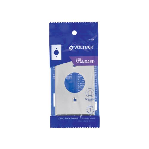 465463 46546 - Placa de Acero Inoxidable para contacto sencillo, Standard