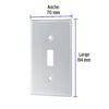 46547 - Placa de Acero Inox. para interruptor vertical, Standard