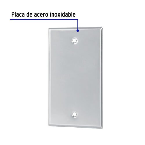 465481 46548 - Placa de Acero Inoxidable ciega, Línea Standard