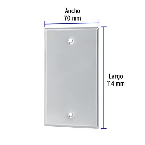 465482 46548 - Placa de Acero Inoxidable ciega, Línea Standard