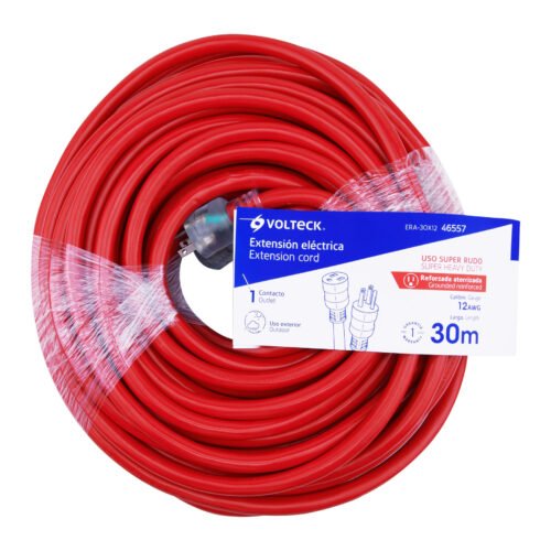 46557 - Extensión reforzada aterrizada 30 m 3x12 AWG, Volteck