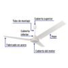 46560 - Ventilador de techo para interior, 56", blanco, VOLTECK