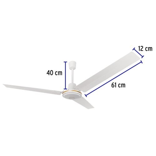 46560 - Ventilador de techo para interior, 56", blanco, VOLTECK