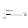 465612 46561 - Bolsa c/50 remaches 1/8"x1/4" negros de aluminio, ala 1/4"