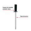 46566 - Bolsa c/50 remaches 5/32"x3/8" negros de aluminio, ala 5/16"