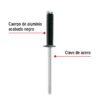 46567 - Bolsa c/50 remaches 5/32"x1/2" negros de aluminio, ala 5/16"