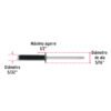 46567 - Bolsa c/50 remaches 5/32"x1/2" negros de aluminio, ala 5/16"