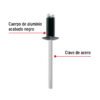 46568 - Bolsa c/50 remaches 3/16"x1/4" negros de aluminio, ala 3/8"