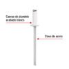 465711 46571 - Bolsa c/50 remaches 1/8"x1/4" blancos de aluminio, ala 1/4"
