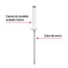 46574 - Bolsa c/50 remaches 1/8"x1/2" blancos de aluminio, ala 1/4"