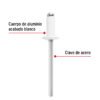 46575 - Bolsa c/50 remaches 5/32"x1/4" blancos aluminio, ala 5/16"