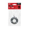 46582 - Brida negra para tubo redondo de closet, HERMEX