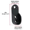 465852 46585 - Brida negra para tubo ovalado de closet, HERMEX