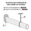 46586 - Soporte negro para tubo ovalado de closet, HERMEX