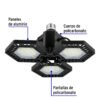 21 OCT-YENN 2023 46587 - Luminario de LED 50 W, aluminio con 3 paneles abatibles